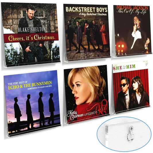 12" Acrylic U-Shaped Vinyl Record Stand – 6 Pack - NIUBEE