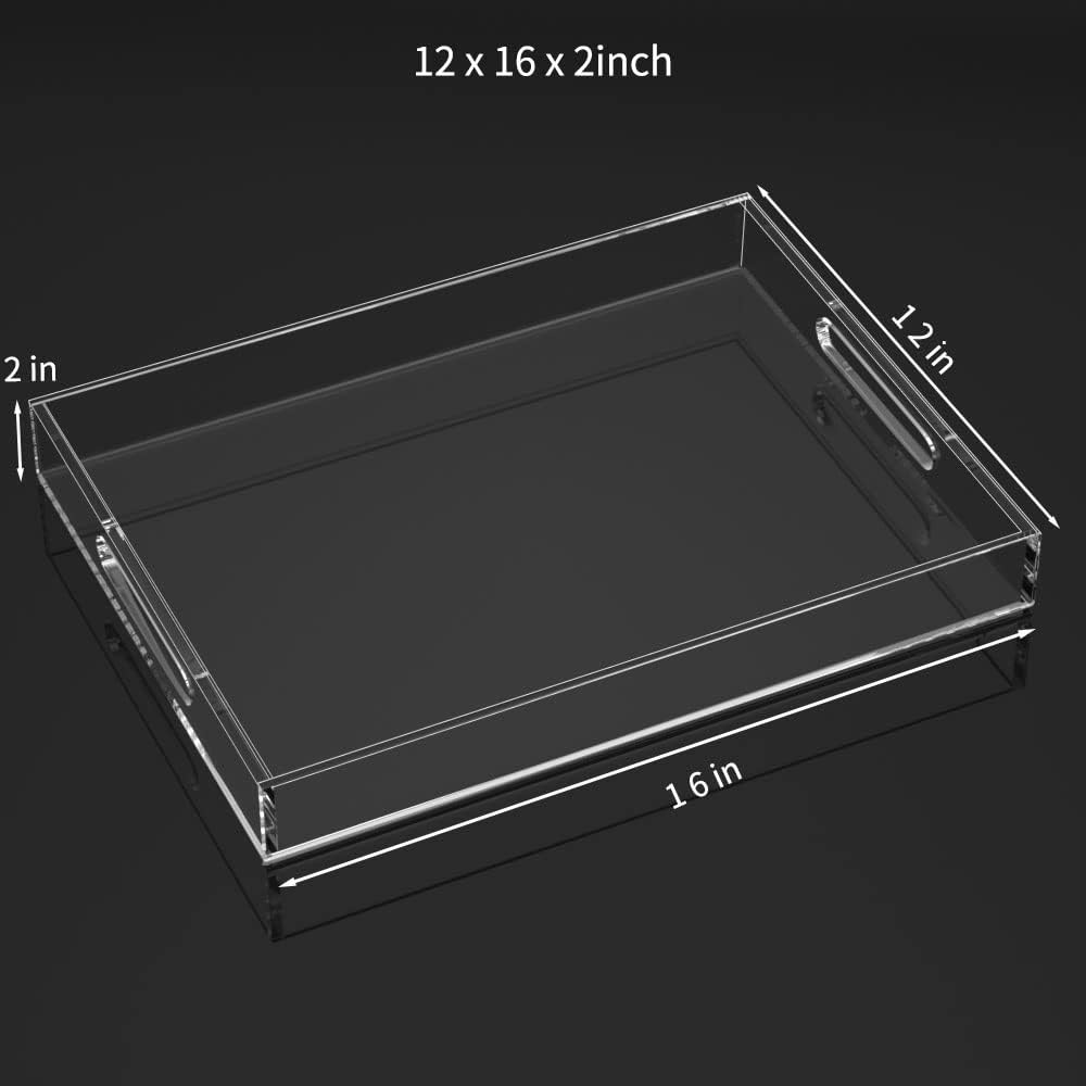 12×16" Clear Acrylic Tray - NIUBEE