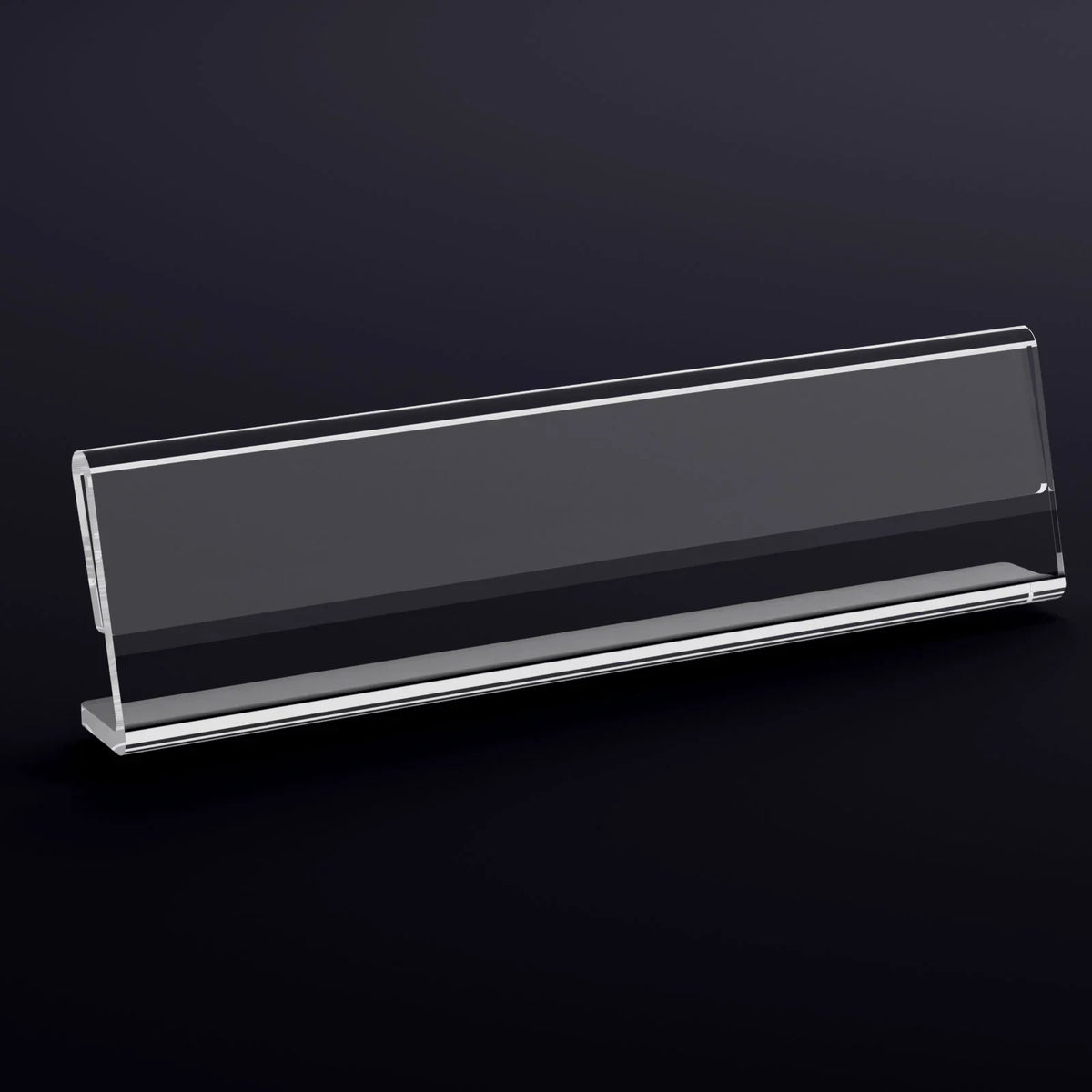 2×8" Acrylic L-Stand Horizontal Sign Holder – 12 Pack - NIUBEE