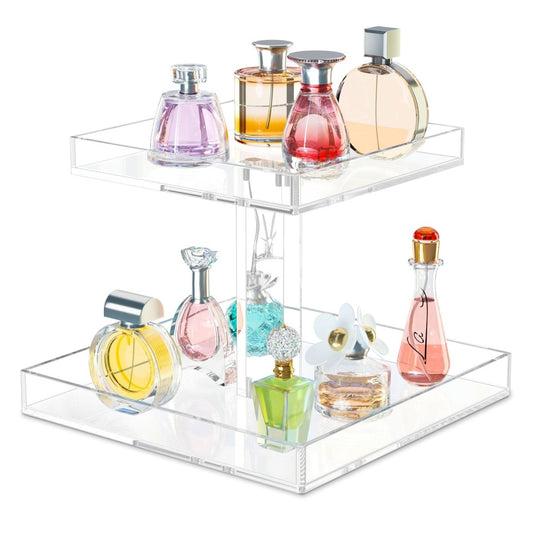 2 - Tier Acrylic Perfume Organizer - NIUBEE