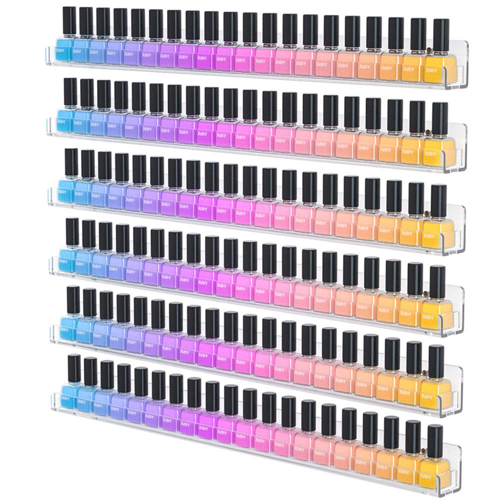 24" Acrylic Nail Polish Rack Wall Mount | 6 Pack – NIUBEE