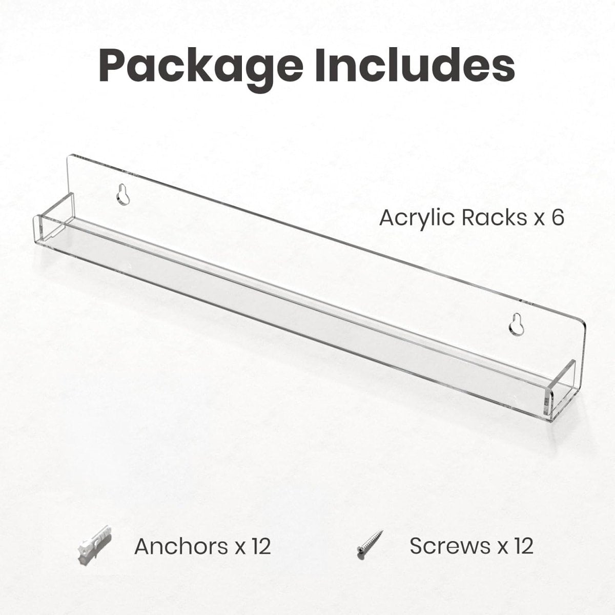 24" Acrylic Nail Polish Rack – 6 Pack - NIUBEE