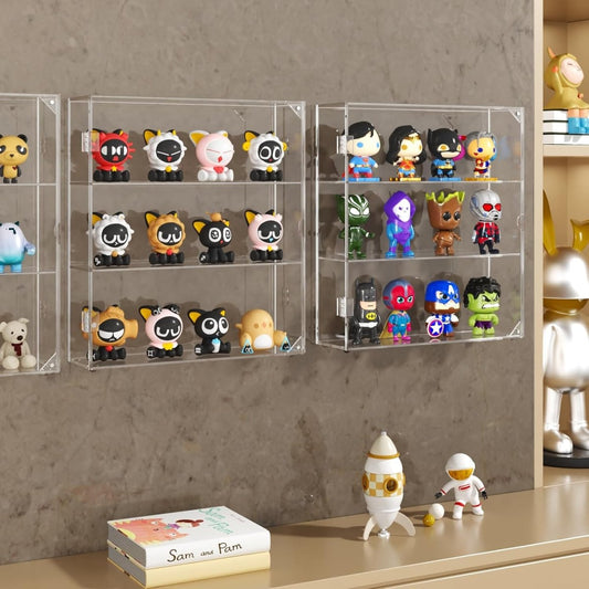 3-Compartment Acrylic Display Case - NIUBEE