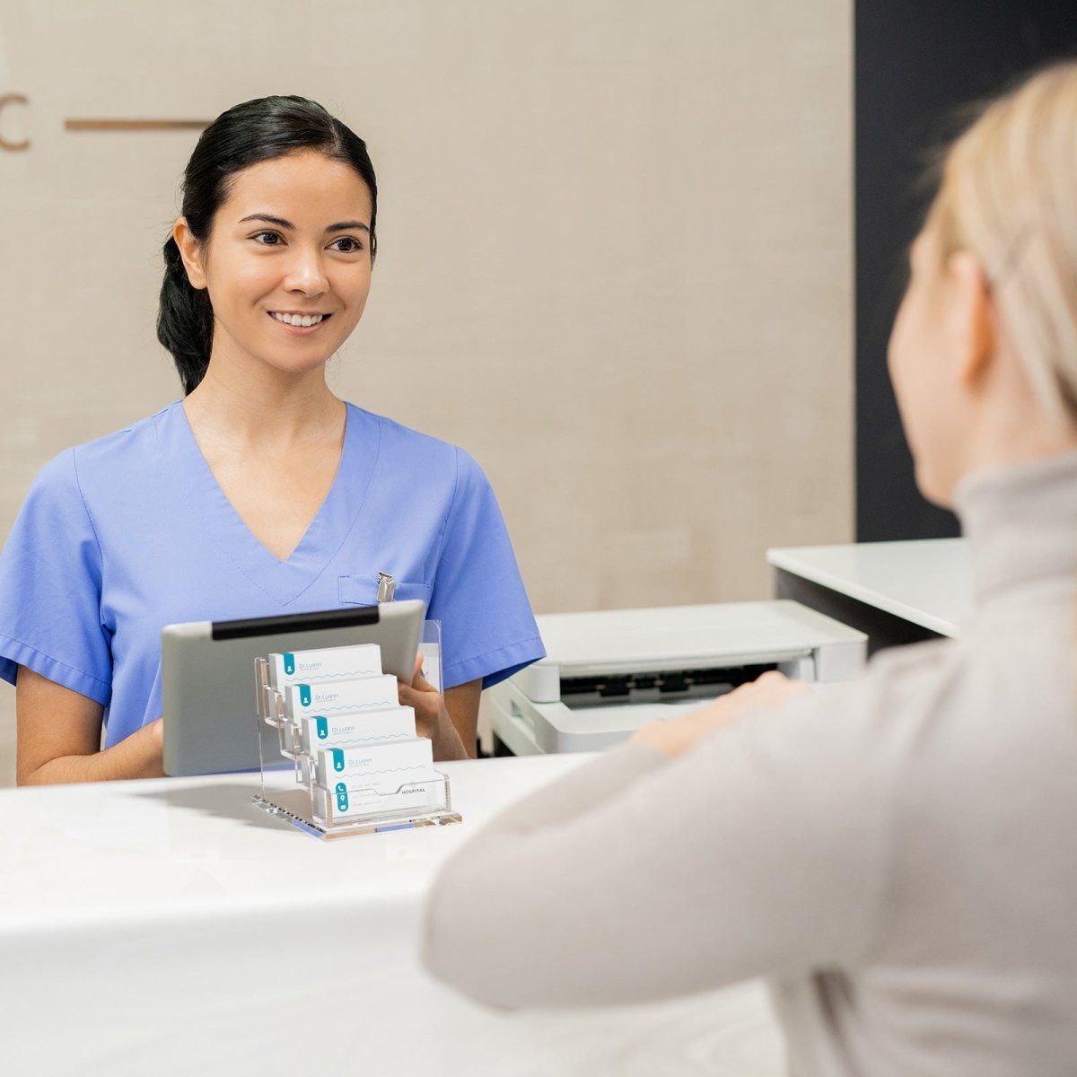 4 - Tier Acrylic Business Card Holder - NIUBEE