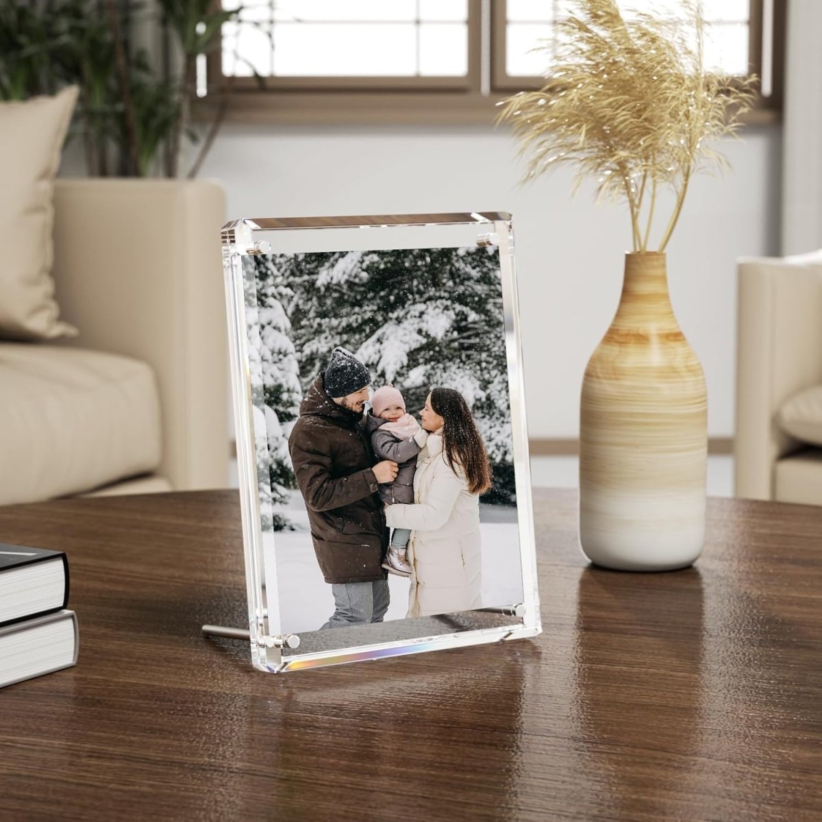 5×7" Diamond-Edge Acrylic Photo Frame - NIUBEE