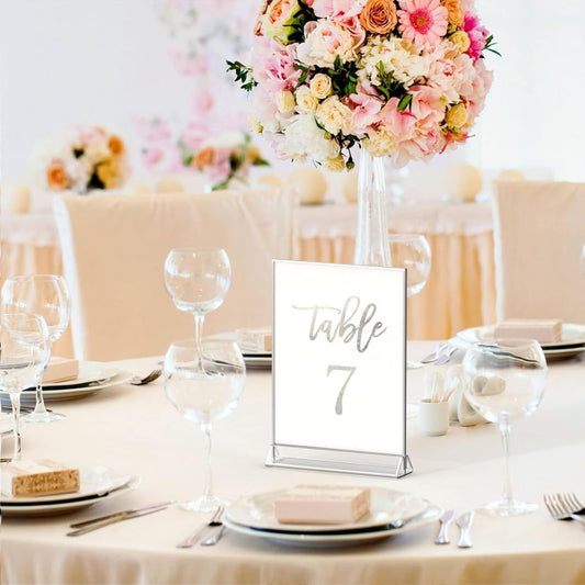 5×7" Silver Silk-Printed Label Sign – 6 Pack - NIUBEE