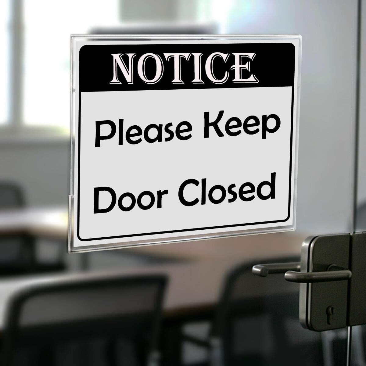 Acrylic Sign Holder 8.5x11 Inches Horizontal, Clear Plastic Wall Mount Sign Holder Poster Paper Holder (6 pack) - NIUBEE