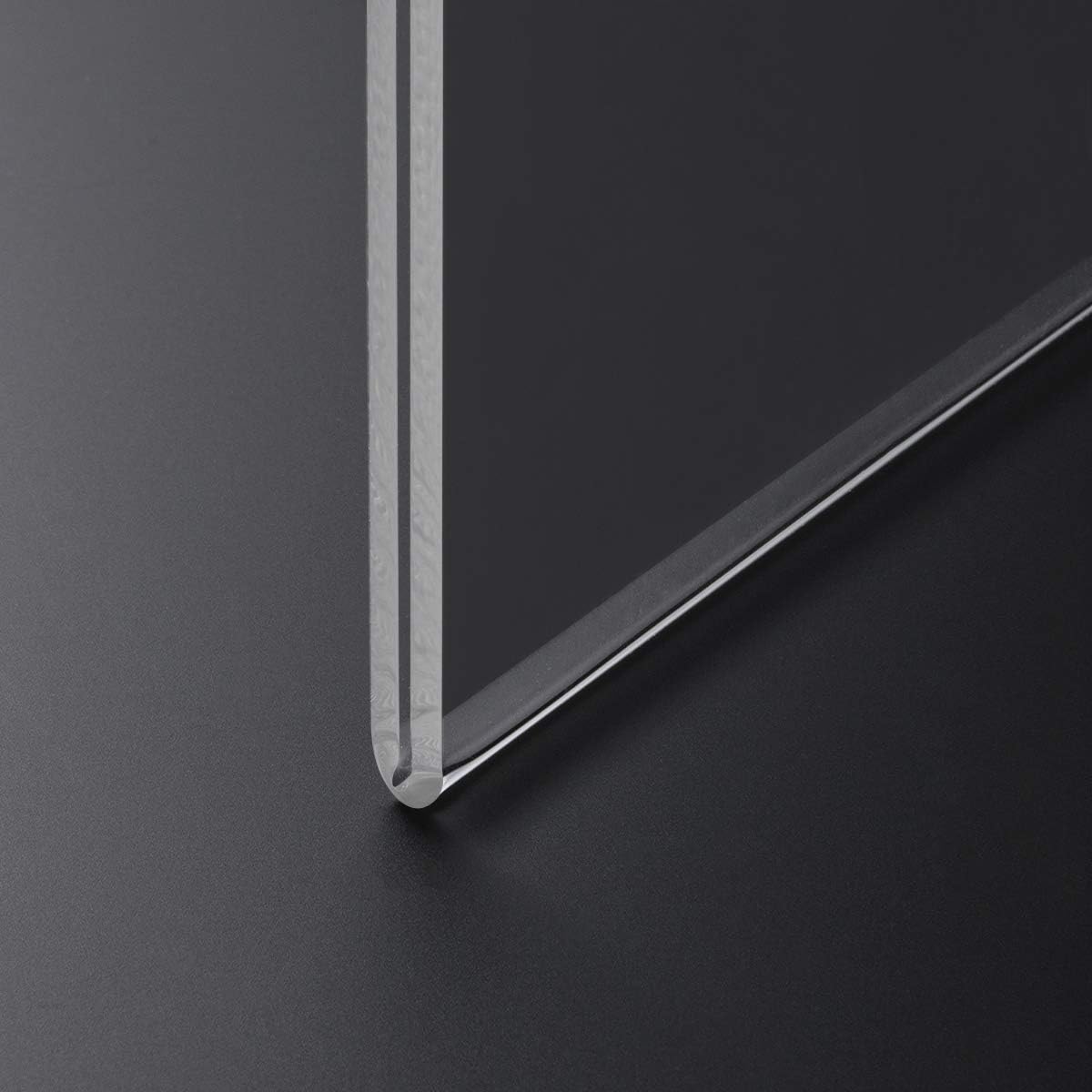 Acrylic Wall Mounted Sign Holder 8.5 x 11 Inches Horizontal 6 Pack, Clear Plastic Picture Frames - NIUBEE