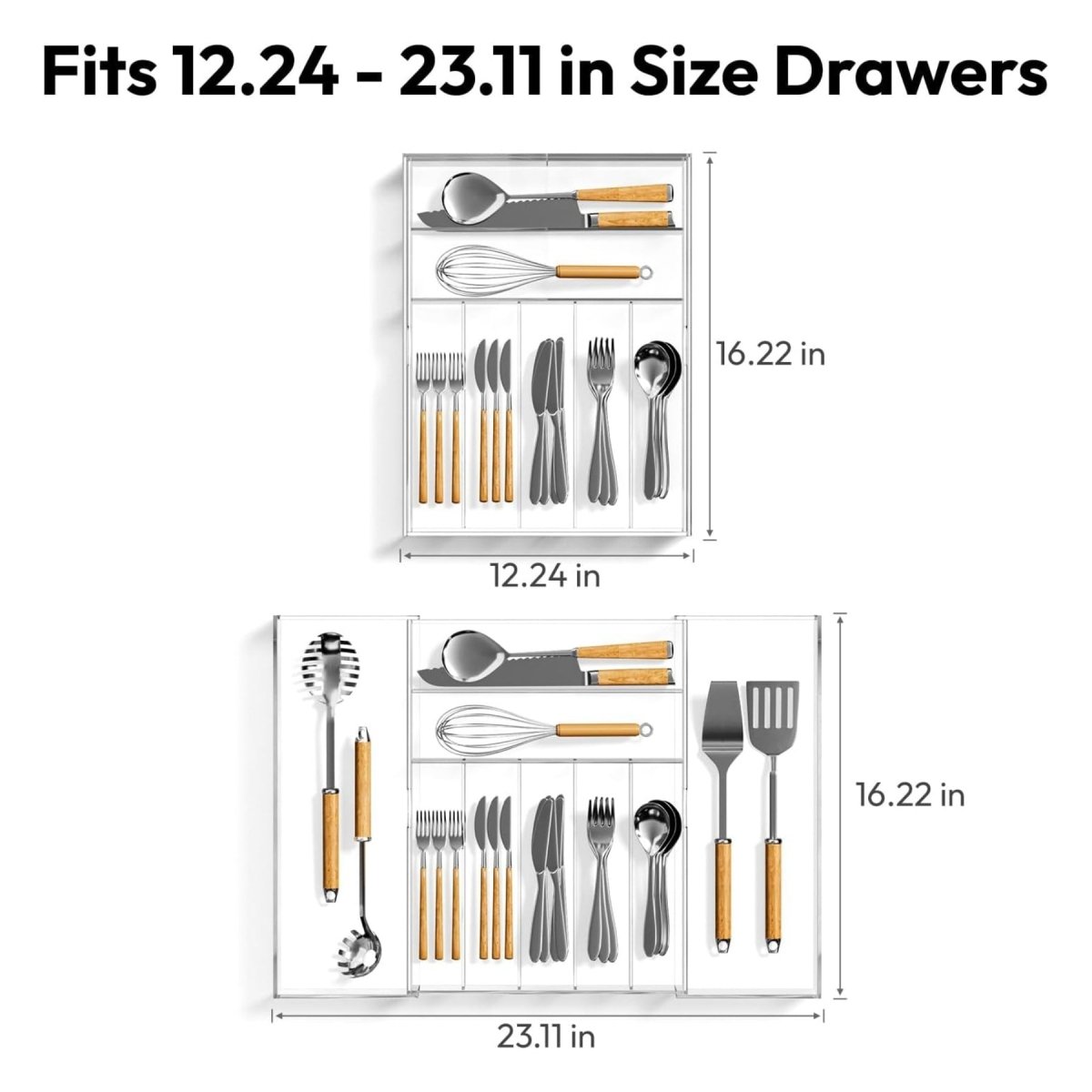 Clear Acrylic Utensil Organizer - NIUBEE