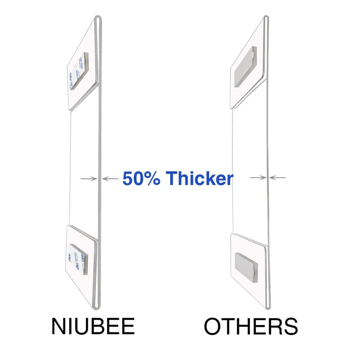5×7" Adhesive Acrylic Sign Holder Horizontal