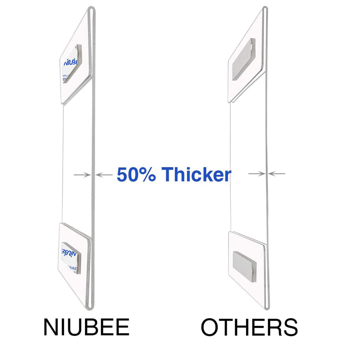 4×6" Adhesive Acrylic Sign Holder Horizontal