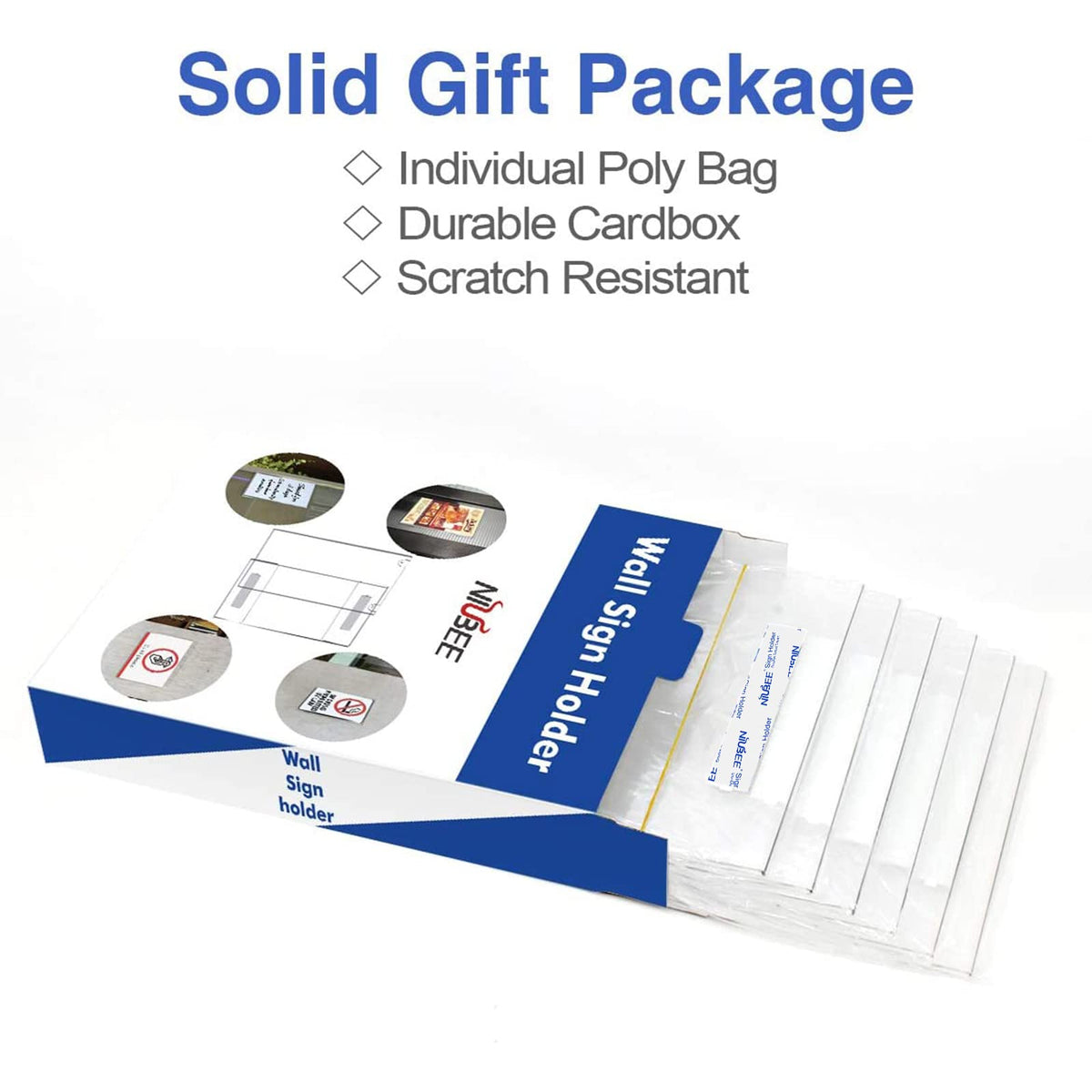 5×7" Adhesive Acrylic Sign Holder Vertical