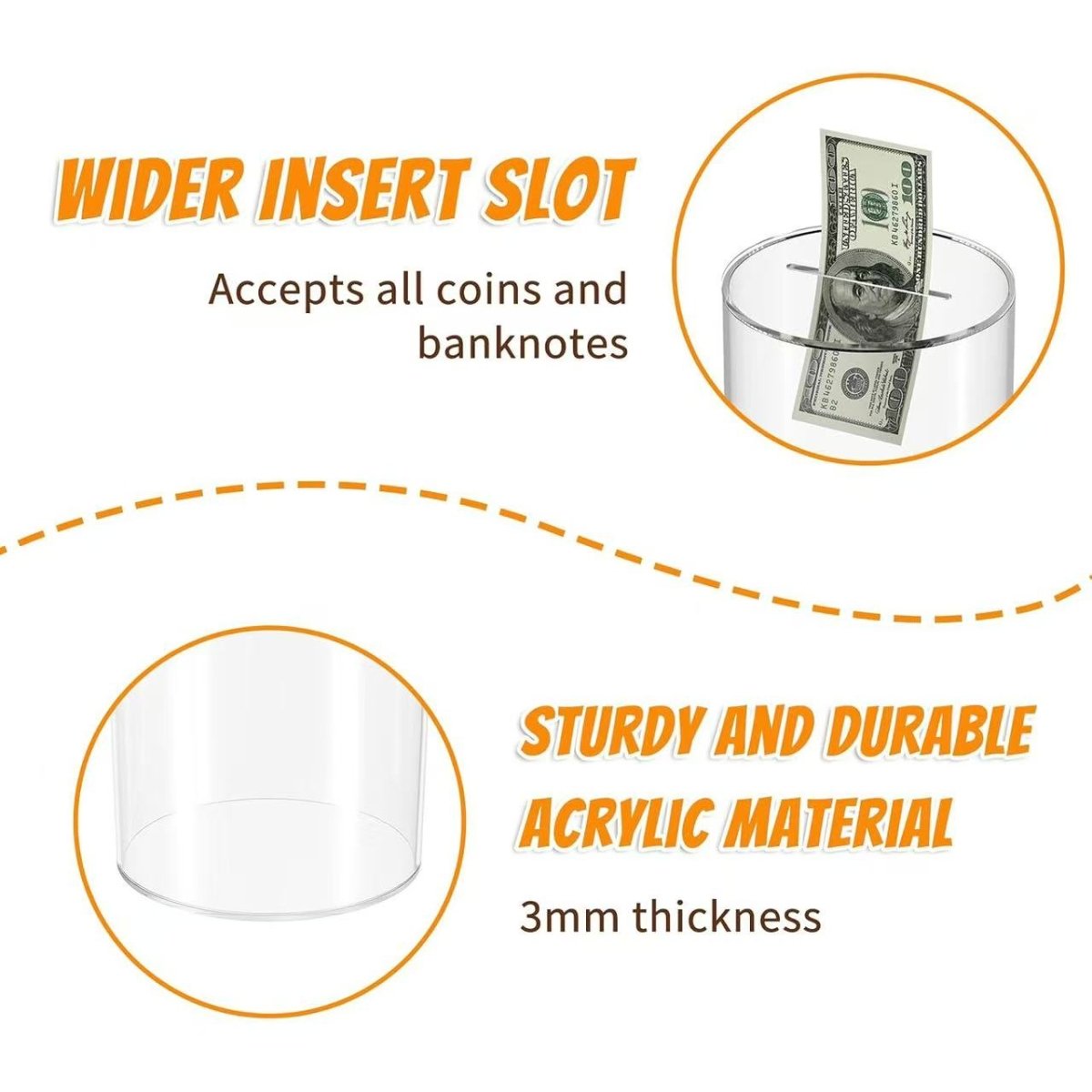 Medium Acrylic Money Bank - NIUBEE