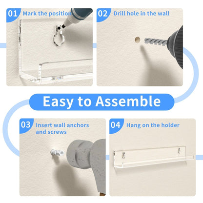 12" Acrylic U - Shaped Vinyl Record Stand – 6 Pack - NIUBEE