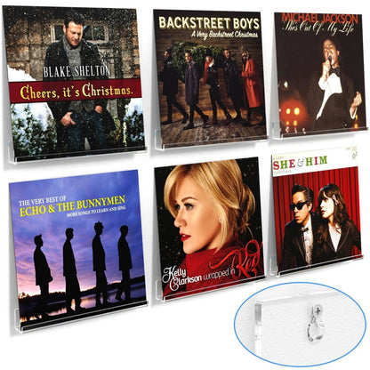 12" Acrylic U - Shaped Vinyl Record Stand – 6 Pack - NIUBEE