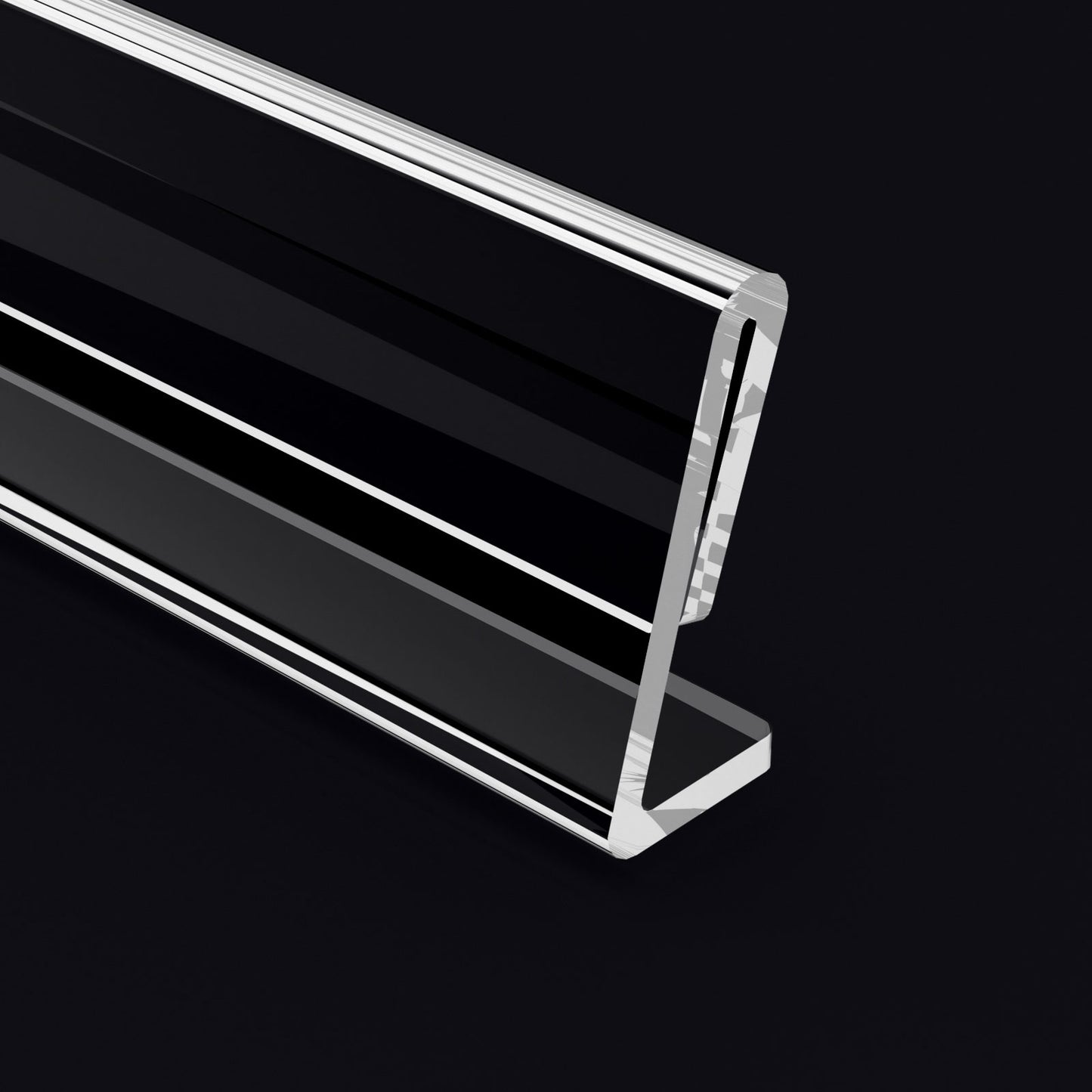 2×8" Acrylic L-Stand Horizontal Sign Holder – 12 Pack