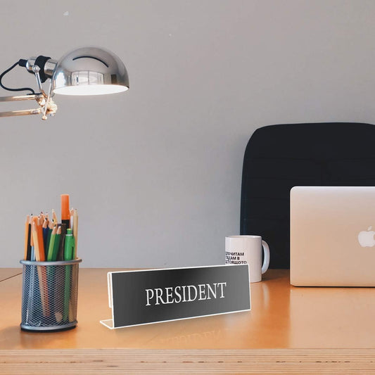 2×8" Acrylic L-Stand Horizontal Sign Holder – 12 Pack