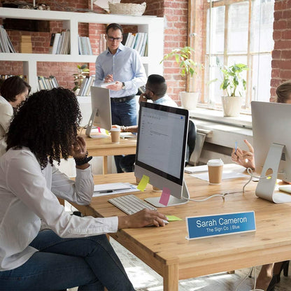 2×8" Acrylic L-Stand Horizontal Sign Holder – 12 Pack