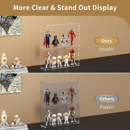2 - Compartment Acrylic Display Case - NIUBEE