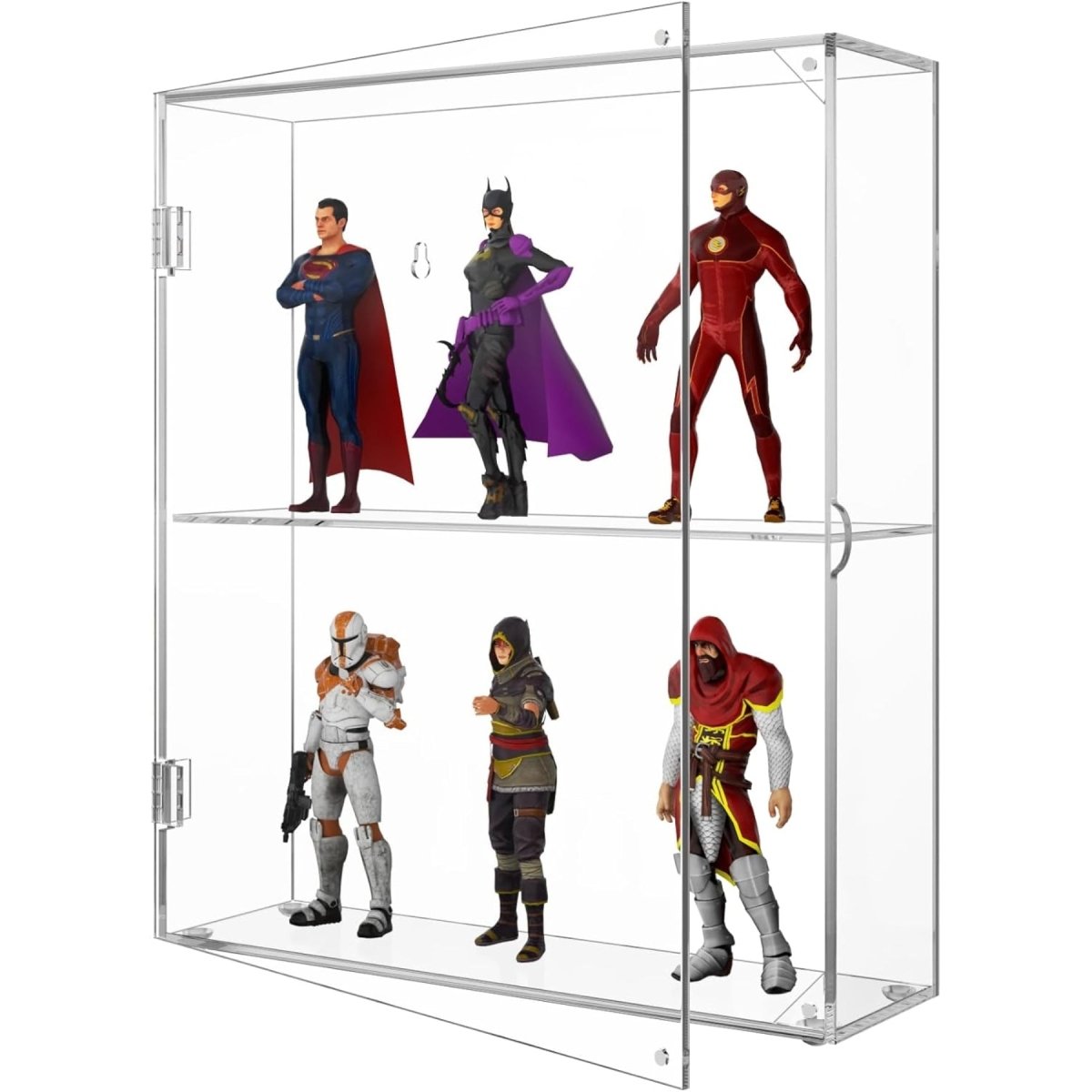 2 - Compartment Acrylic Display Case - NIUBEE