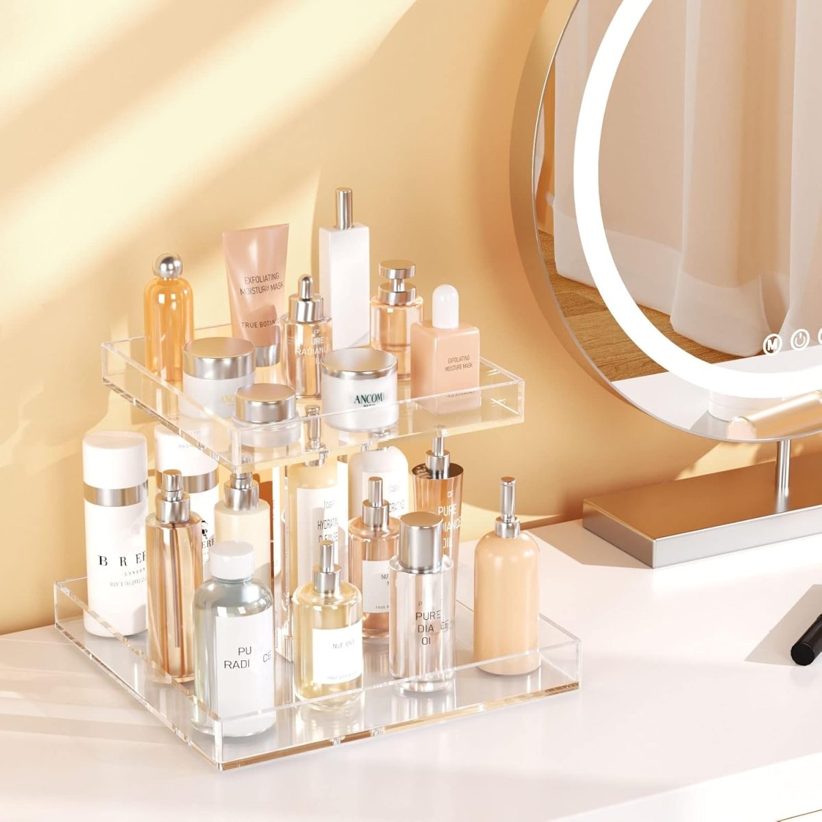 2 - Tier Acrylic Perfume Organizer - NIUBEE