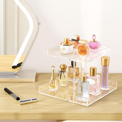 2 - Tier Acrylic Perfume Organizer - NIUBEE