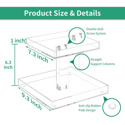 2 - Tier Acrylic Perfume Organizer - NIUBEE