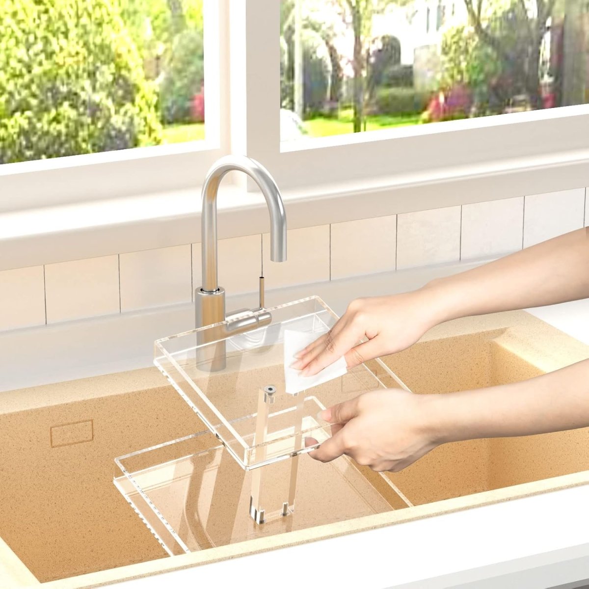 2 - Tier Acrylic Perfume Organizer - NIUBEE