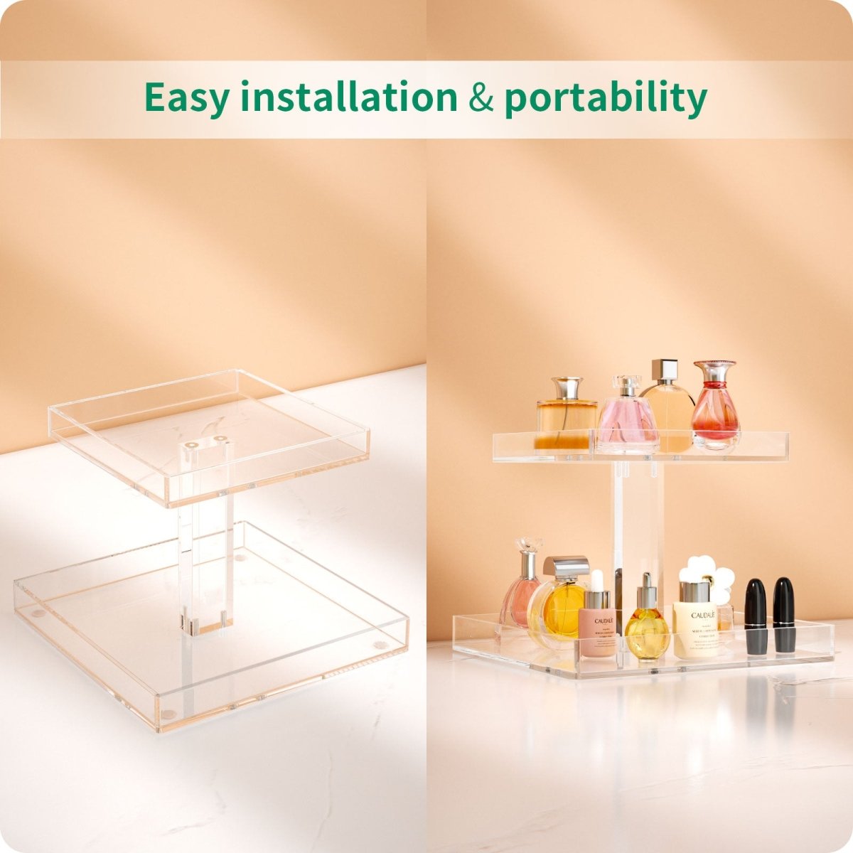 2 - Tier Acrylic Perfume Organizer - NIUBEE