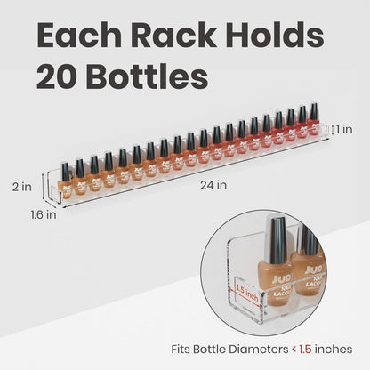 24" Acrylic Nail Polish Rack – 6 Pack - NIUBEE