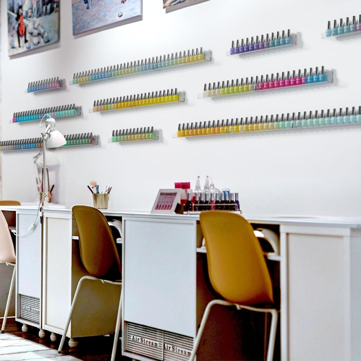 24" Acrylic Nail Polish Rack – 6 Pack - NIUBEE