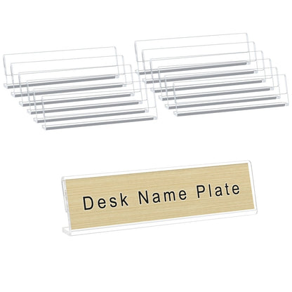 2×8" Acrylic L - Stand Horizontal Sign Holder – 12 Pack - NIUBEE