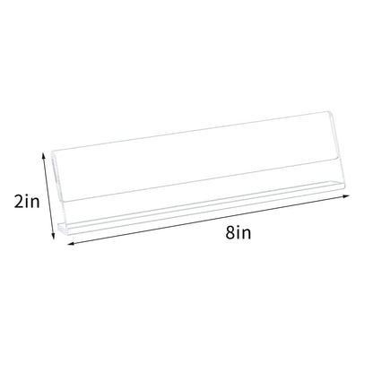 2×8" Acrylic L - Stand Horizontal Sign Holder – 12 Pack - NIUBEE