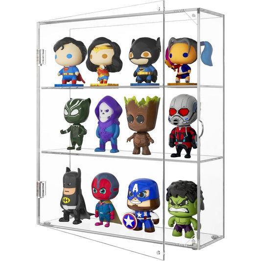 3 - Compartment Acrylic Display Case - NIUBEE