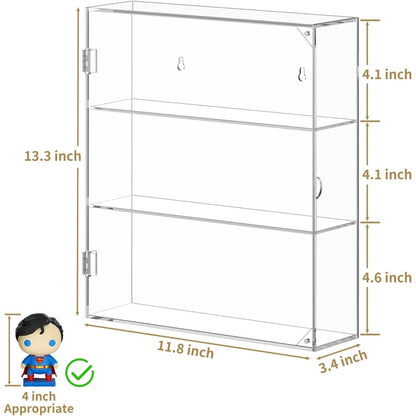 3 - Compartment Acrylic Display Case - NIUBEE