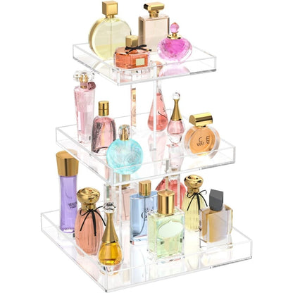 3 - Tier Acrylic Perfume Organizer - NIUBEE