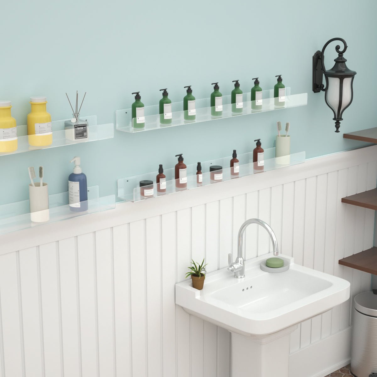 36" Acrylic U - Shaped Display Stand – 2 Pack - NIUBEE