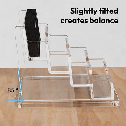 4 - Tier Acrylic Business Card Holder - NIUBEE
