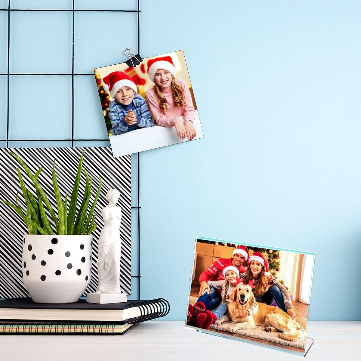 4×6 Acrylic L - Stand Horizontal Sign Holder – 6 Pack - NIUBEE