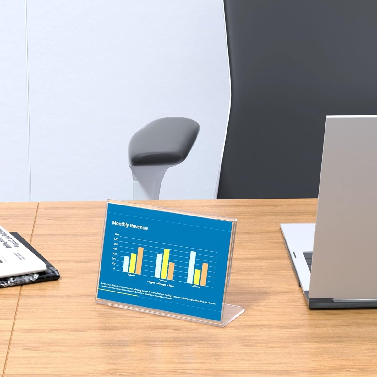 4×6 Acrylic L - Stand Horizontal Sign Holder – 6 Pack - NIUBEE