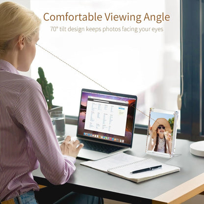 4×6" Diamond - Edge Acrylic Photo Frame - NIUBEE