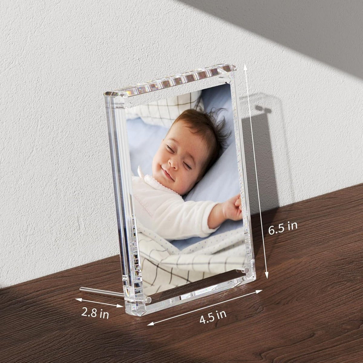 4×6" Diamond - Edge Acrylic Photo Frame - NIUBEE