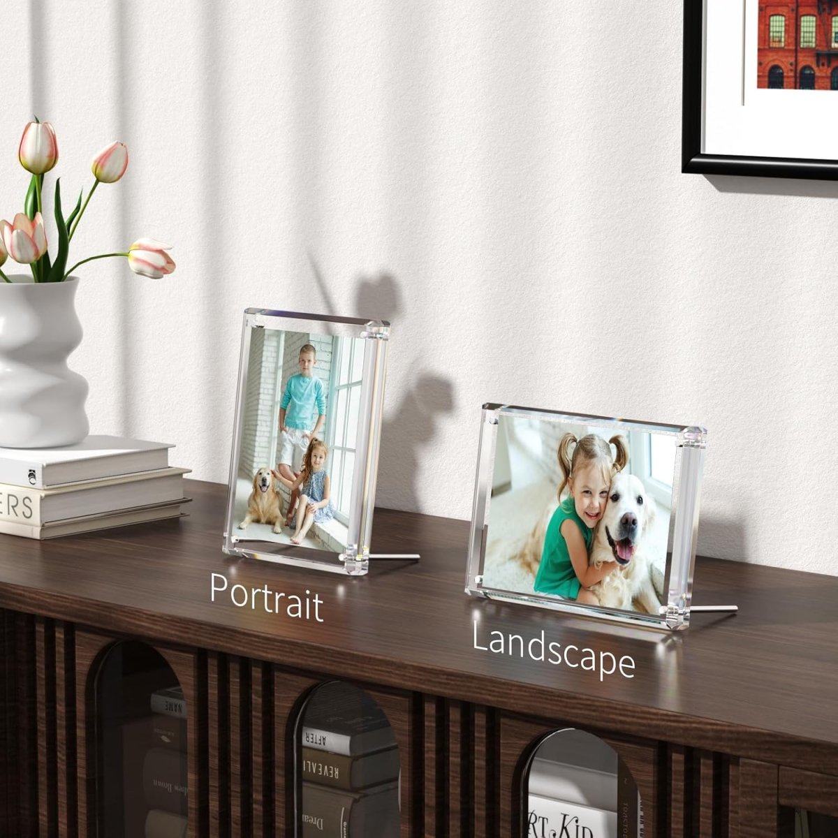 5×7" Diamond - Edge Acrylic Photo Frame - NIUBEE