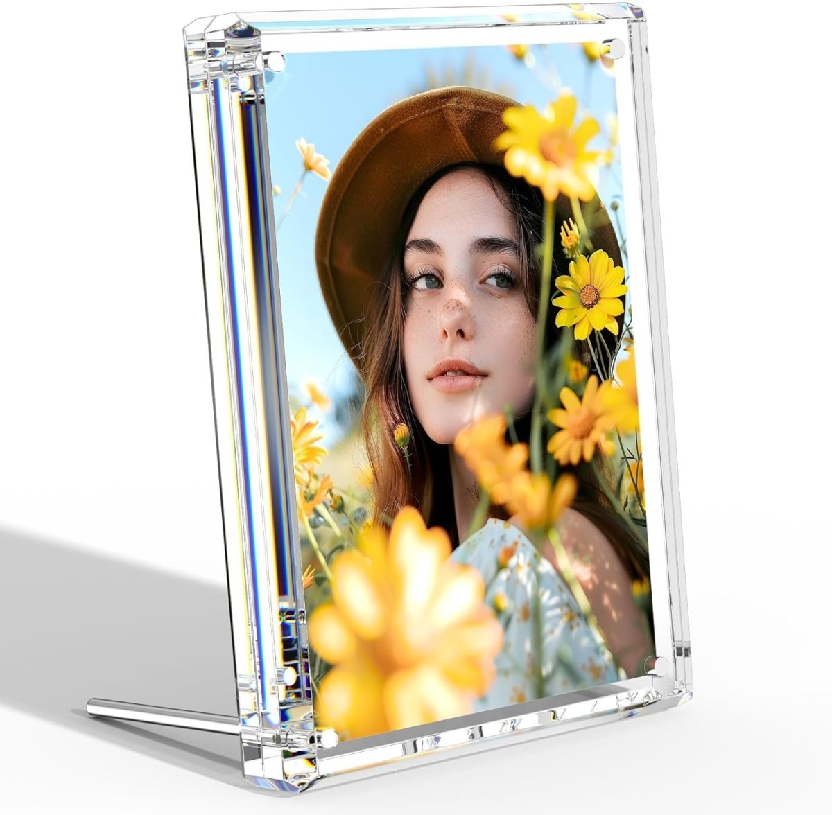 5×7" Diamond - Edge Acrylic Photo Frame - NIUBEE