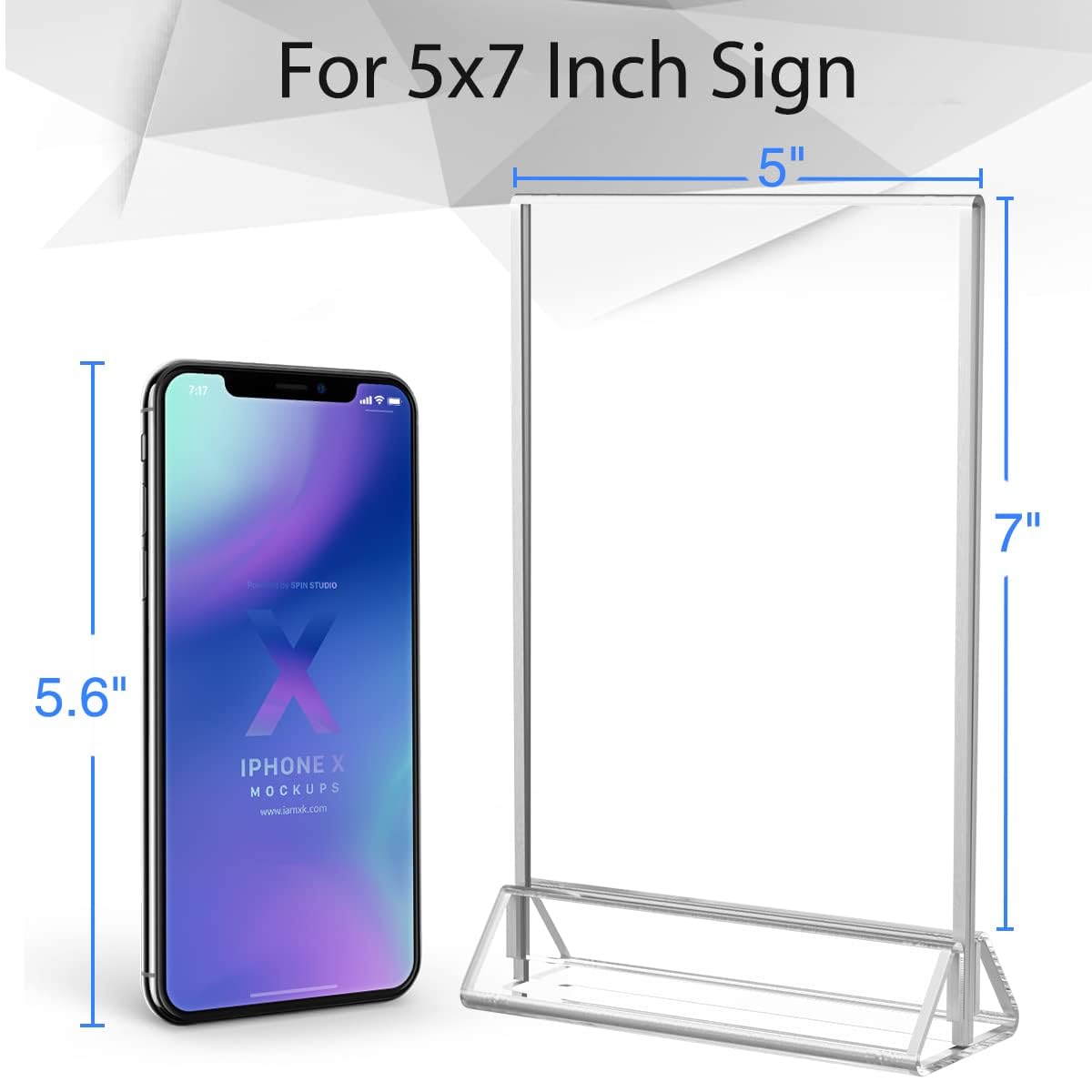 5×7" Silver Silk - Printed Label Sign – 6 Pack - NIUBEE