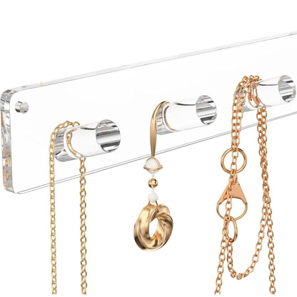 6 - Pillar Acrylic Jewelry Display Stand – 4 Pack - NIUBEE