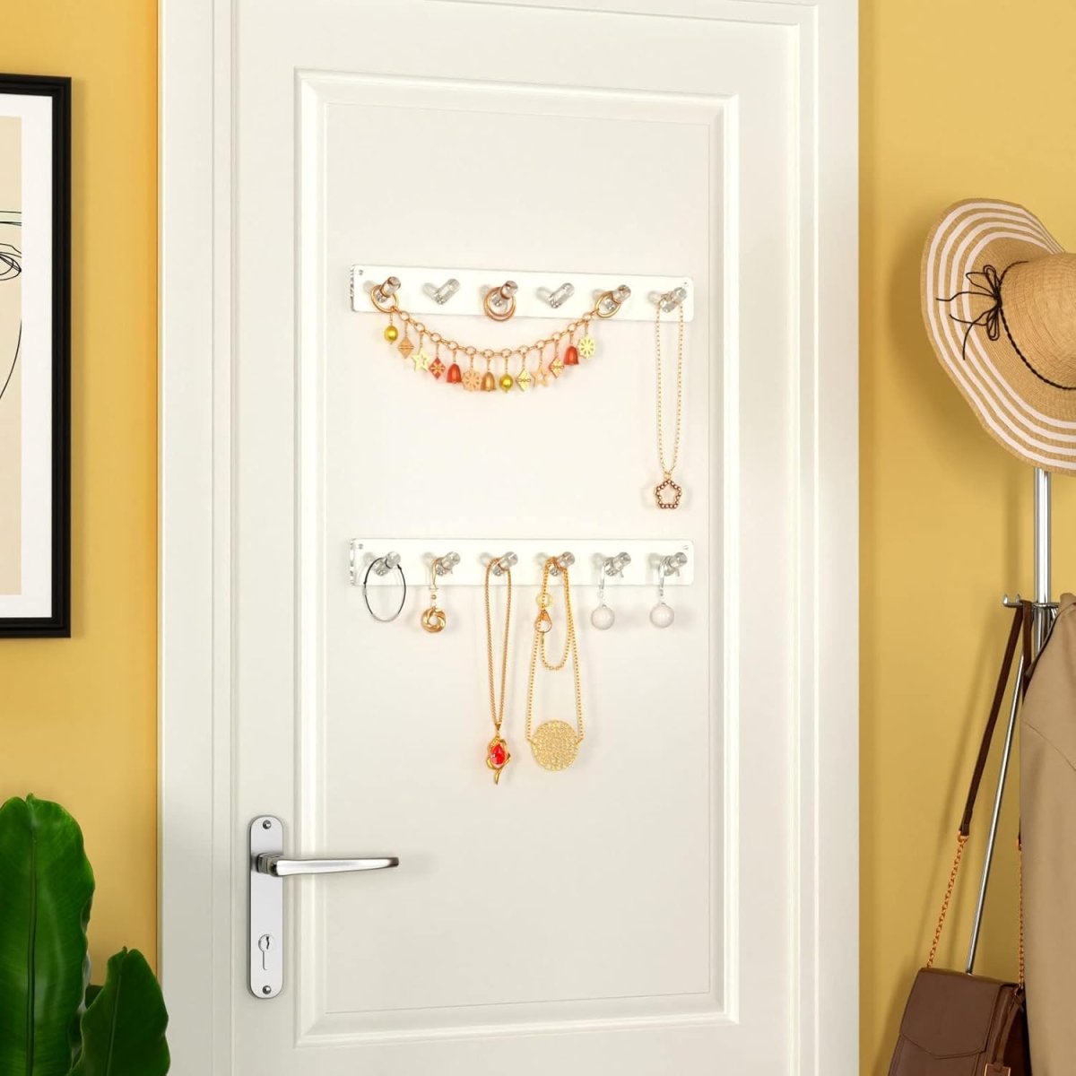 6 - Pillar Acrylic Jewelry Display Stand – 4 Pack - NIUBEE