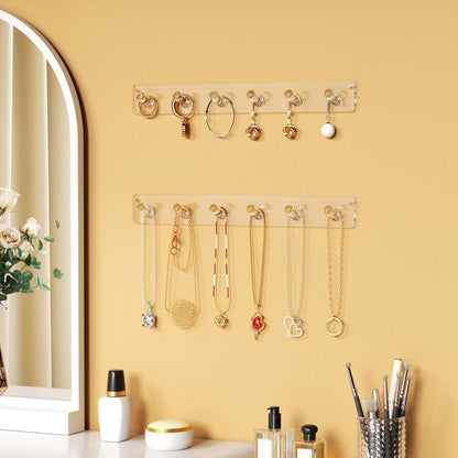 6 - Pillar Acrylic Jewelry Display Stand – 4 Pack - NIUBEE