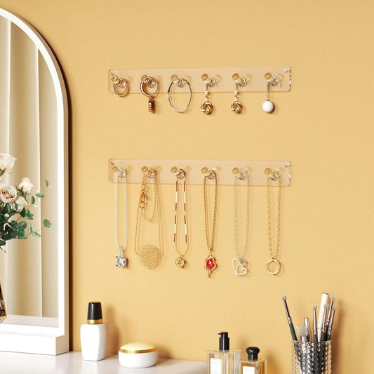 6 - Pillar Acrylic Jewelry Display Stand – 4 Pack - NIUBEE