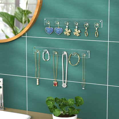 6 - Pillar Acrylic Jewelry Display Stand – 4 Pack - NIUBEE